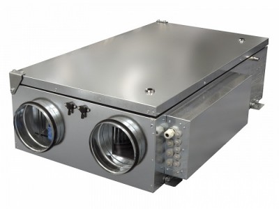 LK-3,15 Приточная установка правая крышная  (Клапан воздушный LKZ-1(SV220); камера промежуточная;  фильтр EU4; нагреватель 105-70С, Q=25,9 кВт LKH-W 3